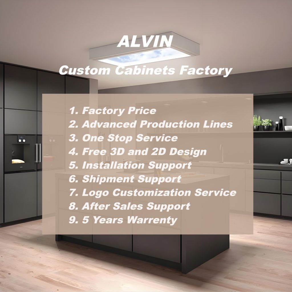 This is the introduction about the benefits of Alvin (1) Factory Price (2)Advanced production Lines （3）One Stop Service (4)Free design solution and 3D (5)Installation Support (6) Shipment Support (7) Logo Customization Service (8) After sales support (9) 5 Years Warranty